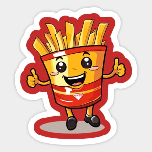 kawai french fries T-Shirt cute Sticker